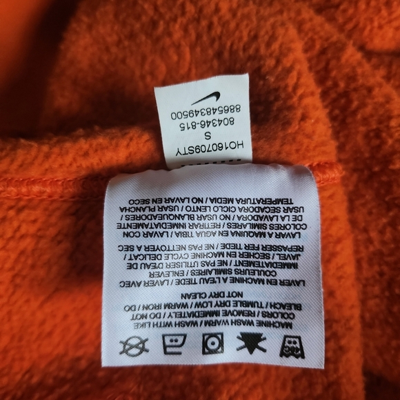 Nike Men's 100% Cotton Orange Hoodie Size Small - Picture 6 of 6